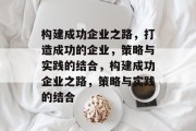 构建成功企业之路，打造成功的企业，策略与实践的结合，构建成功企业之路，策略与实践的结合