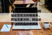 网站流量统计，了解网站运营状况的晴雨表，网站流量分析，网站运营状况的实时晴雨表