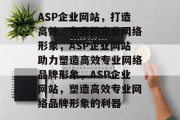 ASP企业网站，打造高效、专业的企业网络形象，ASP企业网站助力塑造高效专业网络品牌形象，ASP企业网站，塑造高效专业网络品牌形象的利器
