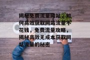 揭秘免费流量网站，如何高效获取网站流量不花钱，免费流量攻略，揭秘高效无成本获取网站流量的秘密