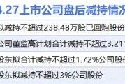 4月27日增减持汇总：暂无增持 南亚新材等4股减持（表）