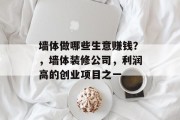 墙体做哪些生意赚钱？，墙体装修公司，利润高的创业项目之一