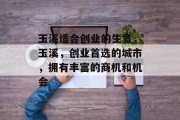 玉溪适合创业的生意，玉溪，创业首选的城市，拥有丰富的商机和机会
