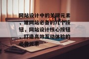网站设计中的关键元素，建网站必备的几个按钮，网站设计核心按钮，打造高效互动体验的必备元素