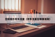 怎样提升京东流量（京东流量在哪里提取）