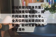 网站关键词整体方案，助力搜索引擎优化，提升网站流量与转化率，全方位网站关键词优化策略，驱动流量增长与转化提升