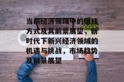 当前经济领域中的赚钱方式及其前景展望，新时代下新兴经济领域的机遇与挑战，市场趋势及前景展望