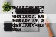 揭秘免费流量网站软件，如何利用免费工具实现网站流量增长，免费流量网站软件揭秘，高效免费工具助力网站流量激增