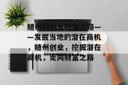 随州的创业致富之路——发掘当地的潜在商机，随州创业，挖掘潜在商机，走向财富之路