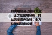 如何增加自己网站流量，全方位策略解析，网站流量提升攻略，全方位策略深度解析