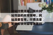 网站付费流量，提升网站效益的关键策略，网站流量变现，付费流量策略解锁效益增长密码
