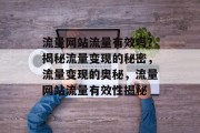流量网站流量有效吗？揭秘流量变现的秘密，流量变现的奥秘，流量网站流量有效性揭秘
