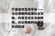 打造高效互动平台——论坛模板网站建设全攻略，构建互动交流新阵地，论坛模板网站建设实战指南