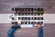 外贸网站流量提升策略，打造高效外贸营销平台，外贸网站流量倍增秘籍，构建顶级外贸营销矩阵