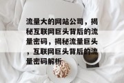 流量大的网站公司，揭秘互联网巨头背后的流量密码，揭秘流量巨头，互联网巨头背后的流量密码解析