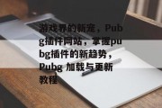 游戏界的新宠，Pubg插件网站，掌握pubg插件的新趋势， Pubg 加载与更新教程