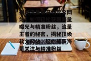 揭秘流量最高的软文网站，如何轻松获取海量曝光与精准粉丝，流量王者的秘密，揭秘顶级软文网站，轻松捕获海量关注与精准粉丝
