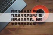 网站流量告急！如何应对流量用完的困境？应对网站流量危机，破解流量用尽难题攻略