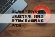 网站流量下降的五大原因及应对策略，网站流量下降的五大诱因与解决之道