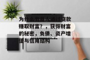 为什么有些人通过贷款赚取财富？，获得财富的秘密，负债、资产增值与信用结构