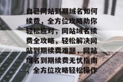 自己网站到期域名如何续费，全方位攻略助你轻松应对，网站域名续费全攻略，轻松解决网站到期续费难题，网站域名到期续费无忧指南，全方位攻略轻松操作