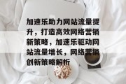 加速乐助力网站流量提升，打造高效网络营销新策略，加速乐驱动网站流量增长，网络营销创新策略解析