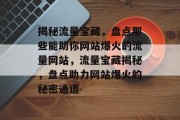 揭秘流量宝藏，盘点那些能助你网站爆火的流量网站，流量宝藏揭秘，盘点助力网站爆火的秘密通道