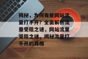 揭秘，为何有些网站流量打不开？全面解析流量受阻之谜，网站流量受阻之谜，揭秘流量打不开的真相