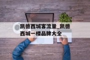 凯德西城客流量_凯德西城一楼品牌大全
