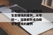 从零到一,深入解析做生意赚钱的案例,从零到一,深度解析成功做生意赚钱的案例 从零到一,深入解析做生意赚钱的案例,从零到一,深度解析成功做生意赚钱的案例