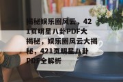 揭秘娱乐圈风云，421页明星八卦PDF大揭秘，娱乐圈风云大揭秘，421页明星八卦PDF全解析