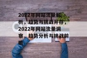 2022年网站流量解析，趋势与挑战并存，2022年网站流量洞察，趋势分析与挑战前瞻