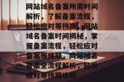 网站域名备案所需时间解析，了解备案流程，轻松应对等待期，网站域名备案时间揭秘，掌握备案流程，轻松应对备案等待期，网站域名备案全流程解析，轻松应对等待期攻略