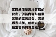 某网站流量激增背后的秘密，创新内容与精准营销的完美结合，流量爆发揭秘，创新内容与精准营销的黄金组合