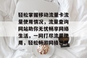 轻松掌握移动流量卡流量使用情况，流量查询网站助你无忧畅享网络生活，一网打尽流量使用，轻松畅游网络世界