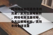 跨境网站如何高效寻找流量，全方位策略解析，跨境电商流量攻略，全方位策略解析，高效寻找全球流量