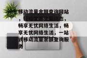 移动流量余额查询网站，轻松掌握流量动态，畅享无忧网络生活，畅享无忧网络生活，一站式移动流量余额查询服务