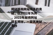 揭秘越南网站排名的奥秘，以2022年为例，2022年越南网站排名揭秘，一窥其神秘面纱