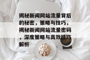 揭秘新闻网站流量背后的秘密，策略与技巧，揭秘新闻网站流量密码，深度策略与高效技巧解析