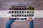 深入解析网站预估流量的重要性及其计算方法，网站预估流量关键性与计算技巧解析