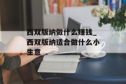 西双版纳做什么赚钱_西双版纳适合做什么小生意