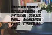 揭秘流量池查询网站，助力企业精准营销，提升广告效果，流量池查询网站，企业精准营销的利器，广告效果提升秘籍