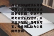 内蒙古网站建设服务提供商，内蒙古网站建设服务提供商，专业团队助力企业在线营销，内蒙古网站设计与开发专家，专业团队助力企业网络营销