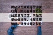 揭秘公司网站运营流量收费，如何有效提升网站流量与价值，网站流量价值揭秘，揭秘收费策略，提升流量效益攻略