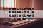 从做什么小工厂赚钱到制造业数字化转型,制造业数字化转型与升级,一份详尽指南 从做什么小工厂赚钱到制造业数字化转型,制造业数字化转型与升级,一份详尽指南