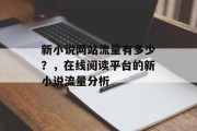 新小说网站流量有多少？，在线阅读平台的新小说流量分析