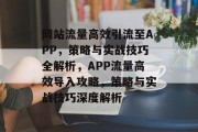 网站流量高效引流至APP，策略与实战技巧全解析，APP流量高效导入攻略，策略与实战技巧深度解析