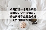 如何打造一个专业的微信网站，全方位指南，微信网站专业打造攻略，全方位构建指南