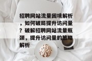 招聘网站流量困境解析，如何破局提升访问量？破解招聘网站流量瓶颈，提升访问量的策略解析