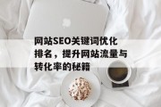 网站SEO关键词优化排名，提升网站流量与转化率的秘籍